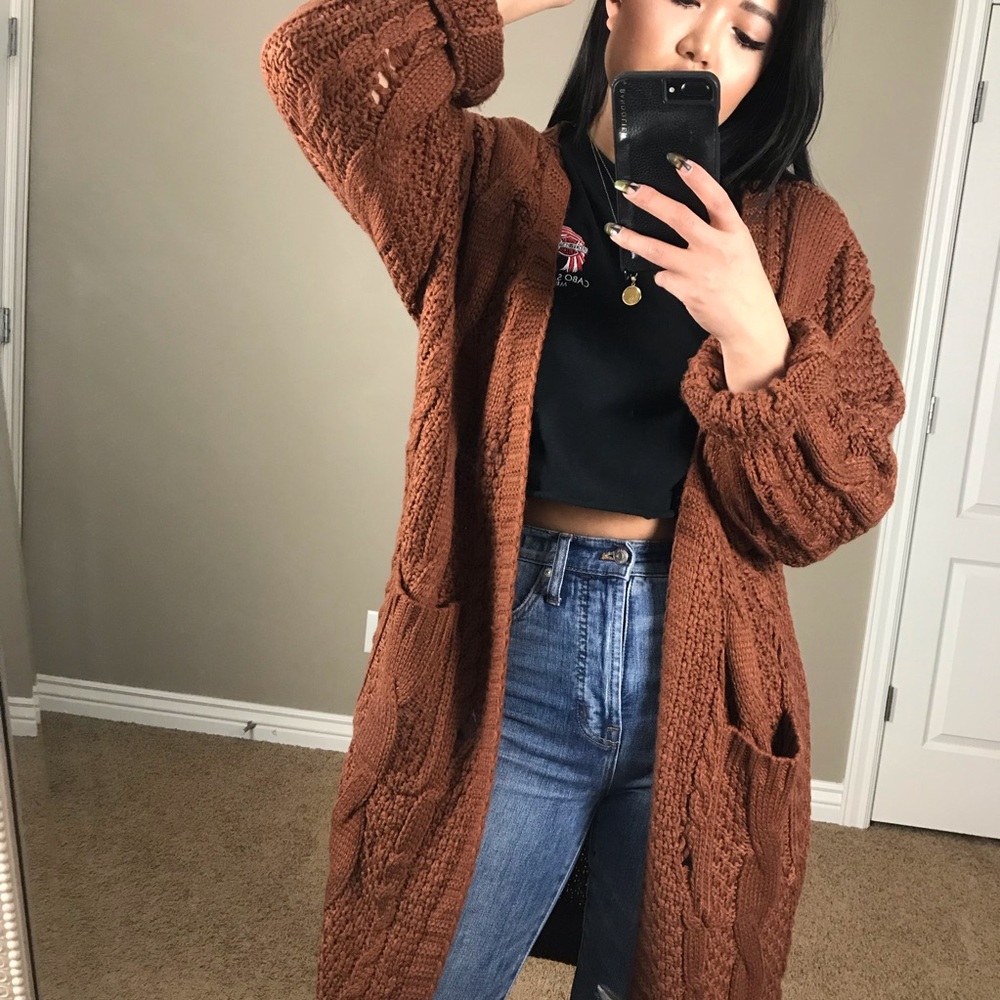 VERY J || Long Knit Cardigan - Picture 5 of 8